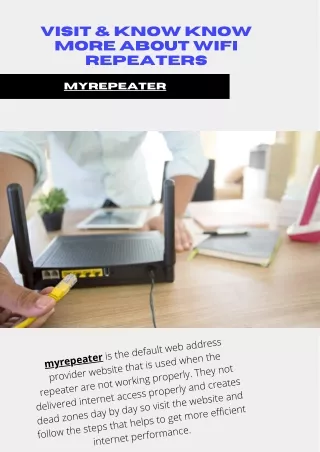 Visit & know know more about wifi repeaters