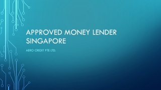 Approved Money Lender Singapore