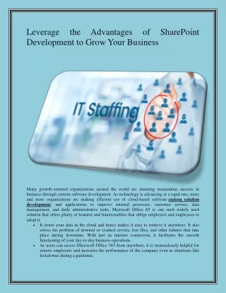 leverage development to grow your business