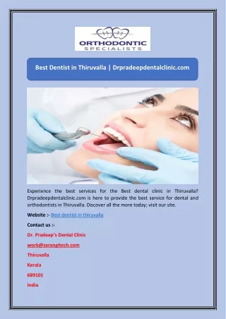 Best Dentist in Thiruvalla | Drpradeepdentalclinic.com