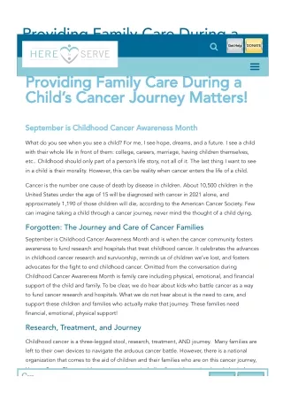 providing family care during a child s cancer