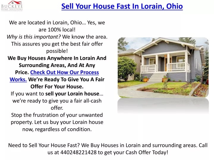 sell your house fast in lorain ohio