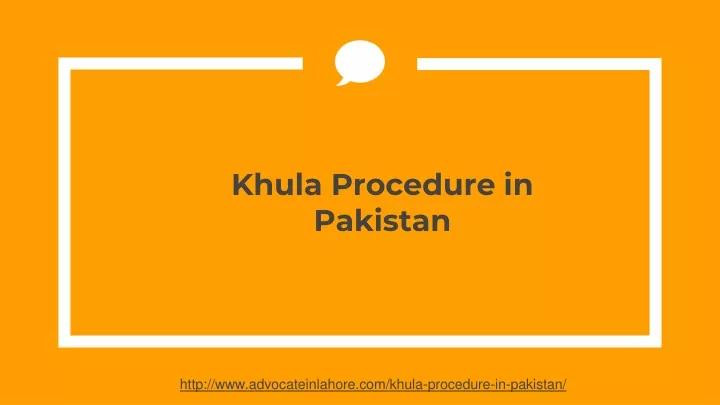 khula procedure in pakistan