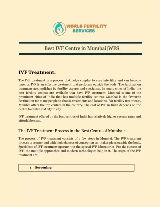 Best IVF Centre in Mumbai _ WFS
