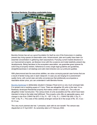 bavishaa gardenia providing comfortable living