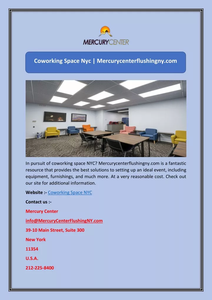 coworking space nyc mercurycenterflushingny com
