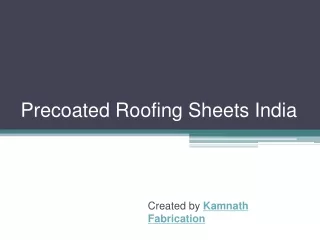 Precoated Roofing Sheets India