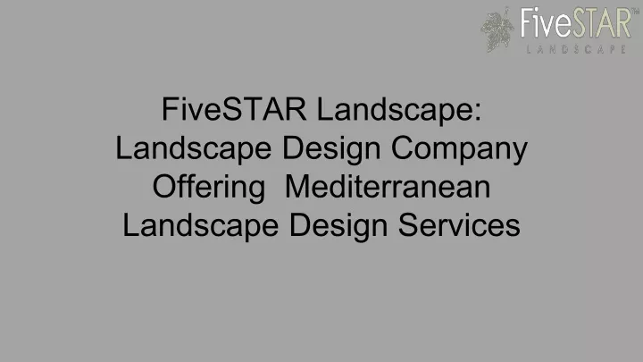 fivestar landscape landscape design company
