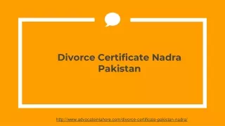 Know Easy Nadra Divorce Certificate Procedure For Female