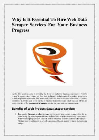 Why Is It Essential To Hire Web Data Scraper Services For Your Business Progress