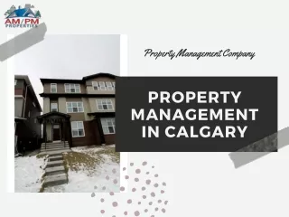 Property management in calgary