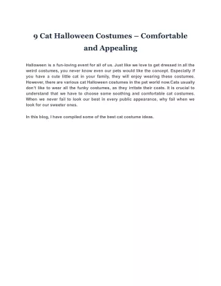 9 cat halloween costumes comfortable