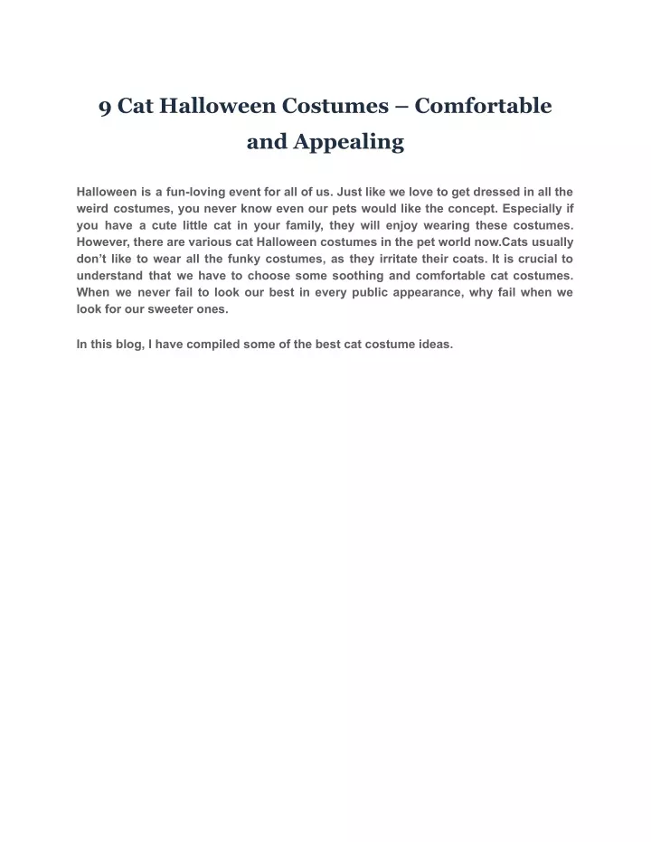 9 cat halloween costumes comfortable