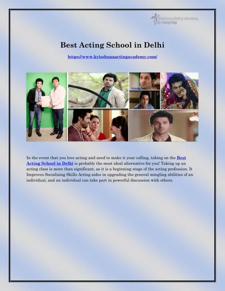 best acting school in delhi