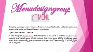 complete complete source menus menus that that