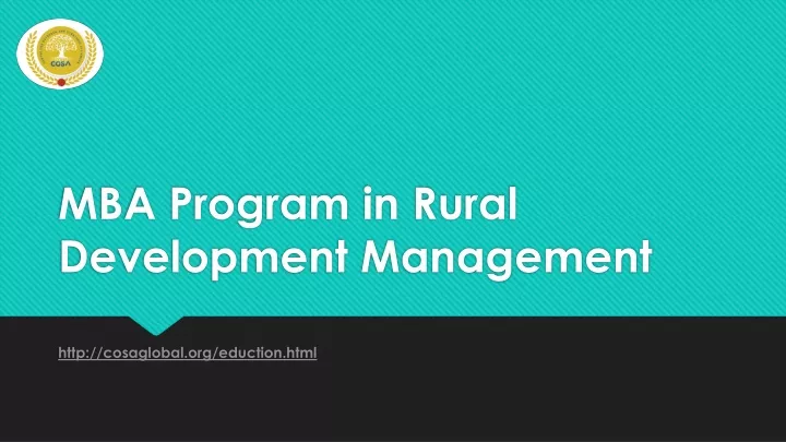 mba program in rural development management