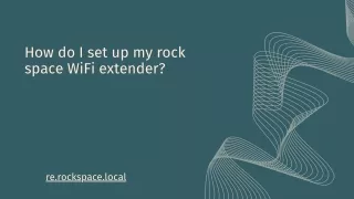 How do I set up my rock space WiFi extender