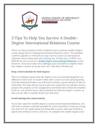 3 tips to help you survive a double degree