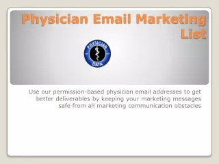Doctor Email List - Physician Email List & Healthcare Database List