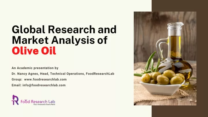 global research and market analysis of olive oil