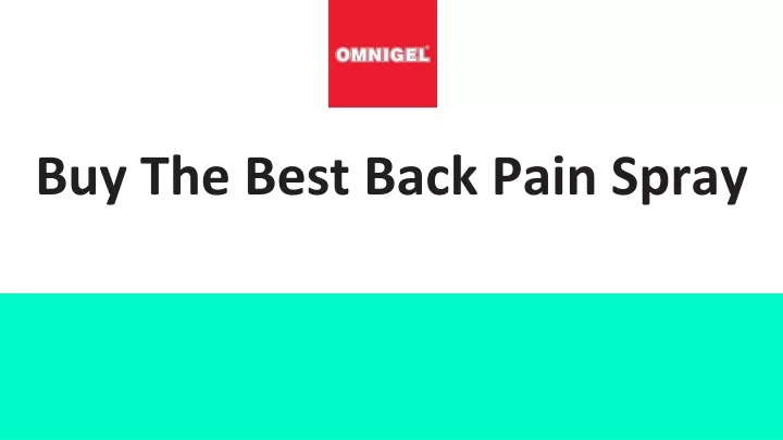 buy the best back pain spray