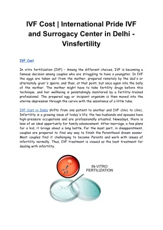 IVF Cost _ International Pride IVF and Surrogacy Center in Delhi - Vinsfertility
