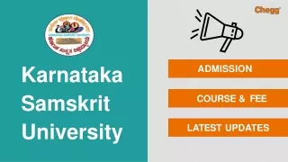 Karnataka Sanskrit University - [KSU], Chamarijpet