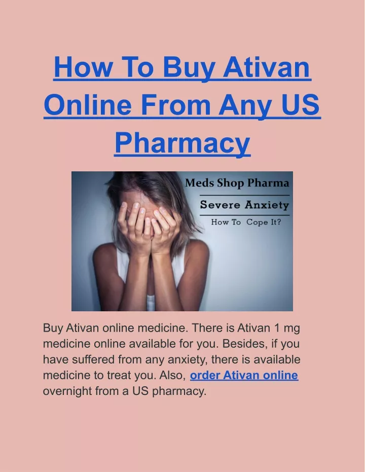 how to buy ativan online from any us pharmacy