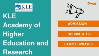 KLE Academy of Higher Education and Research - [KLE], Belgaum
