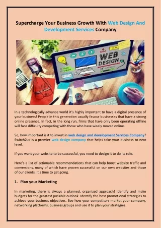 supercharge your business growth with web design
