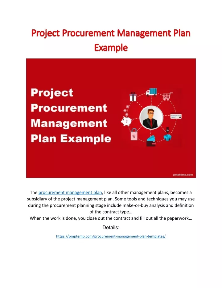 the procurement management plan like all other