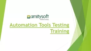 Automation Tools Testing Training