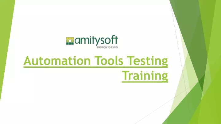 automation tools testing training