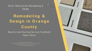 Characteristics of Remodeling & Design in Orange County