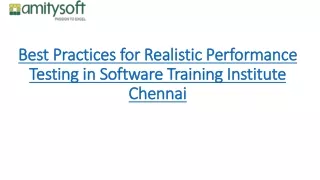 Best Practices for Realistic Performance Testing in Software Training Institute