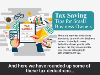 Tax Saving Tips for Small business owners