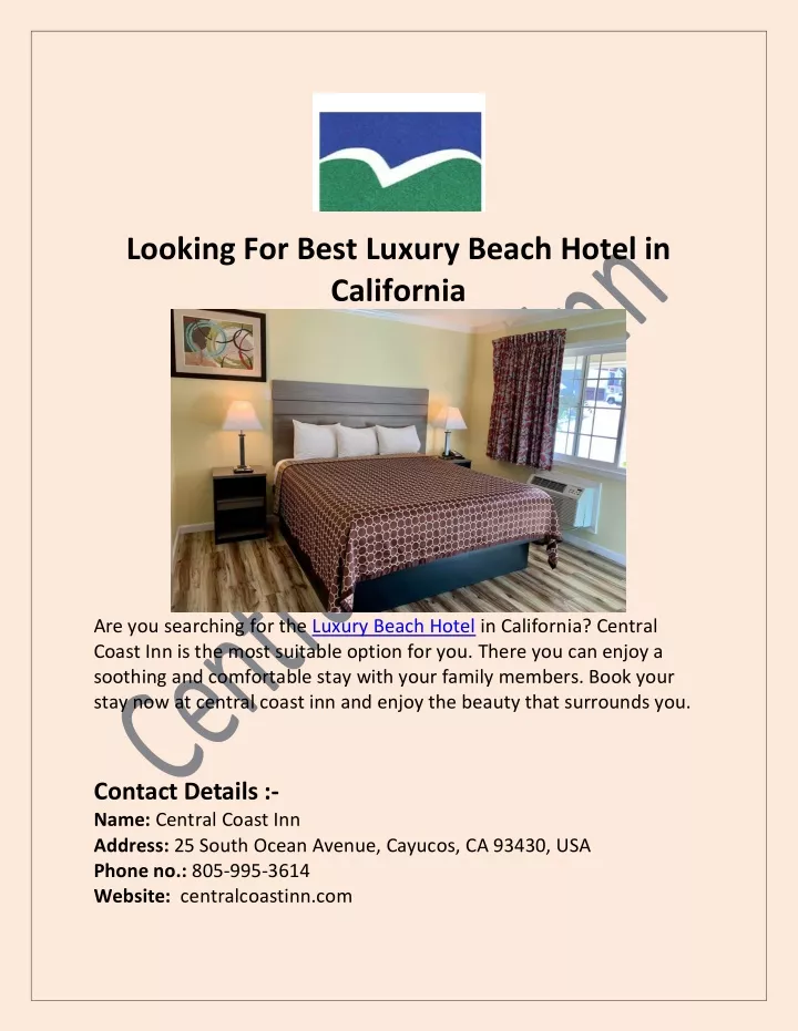 looking for best luxury beach hotel in california