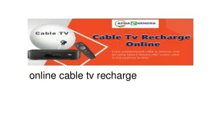 online cable tv recharge