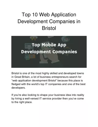 top 10 web application development companies