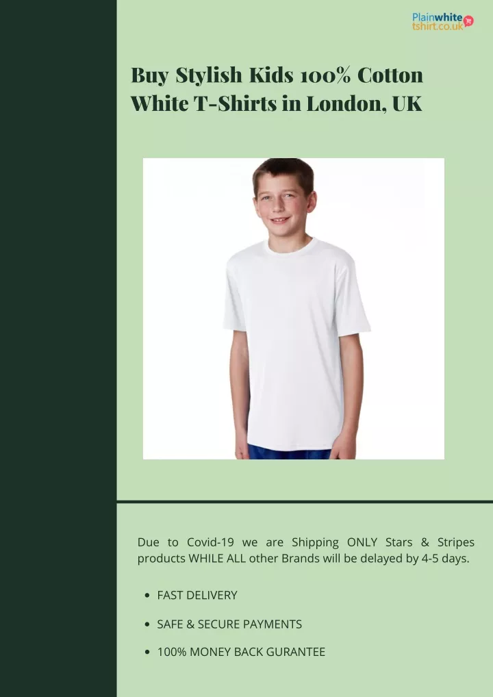 buy stylish kids 100 cotton white t shirts