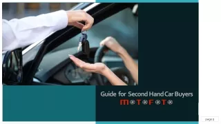 guide for second hand car buyers