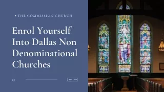 Enrol Yourself Into Dallas Non Denominational Churches