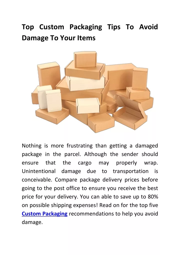 top custom packaging tips to avoid damage to your