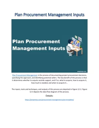 Plan Procurement Management Inputs