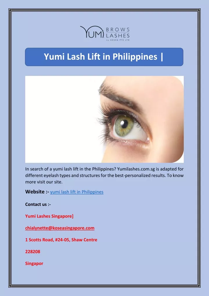 yumi lash lift in philippines yumilashes com sg