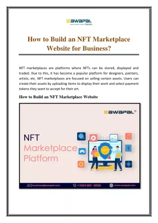 how to build an nft marketplace website