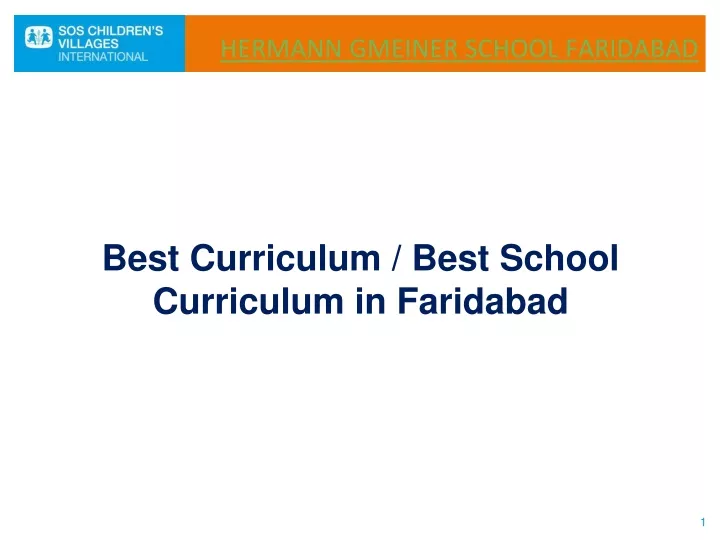 hermann gmeiner school faridabad