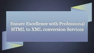 ensure excellence with professional html