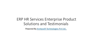ERP HR Services Enterprise Product Solutions and Testimonials