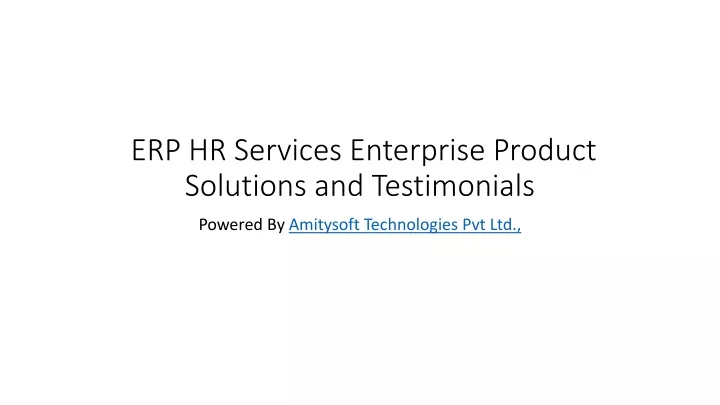 erp hr services enterprise product solutions and testimonials